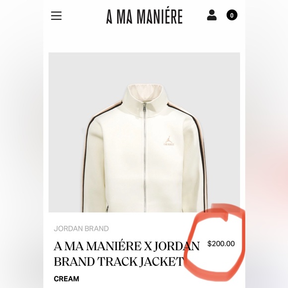 🆕💯Authentic A Ma Maniere/Air Jordan Track Jacket😍🔥 - Picture 5 of 5